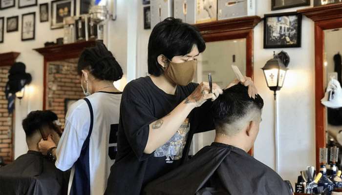 Tiệm cắt tóc Trà Vinh bình dân