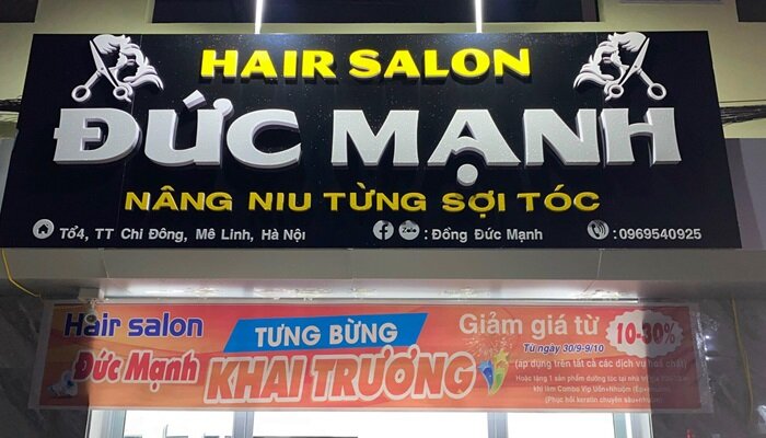 tiệm cắt tóc gần mê linh